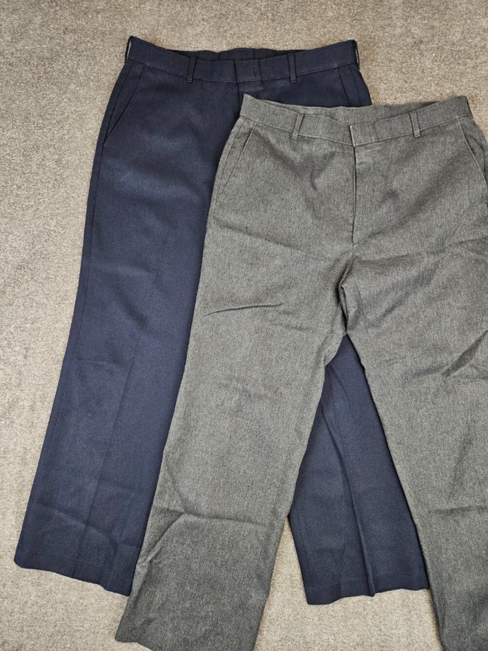 Lot of 2 Vintage 70s Levi's Action Slacks (Talon Zipper) – Blue & Gray 34x28